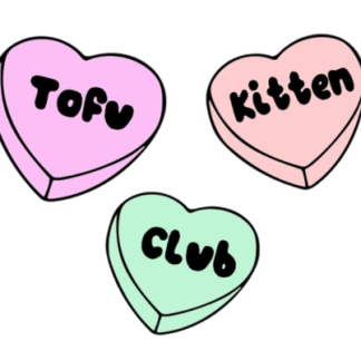 tofu kitten club logo sticker