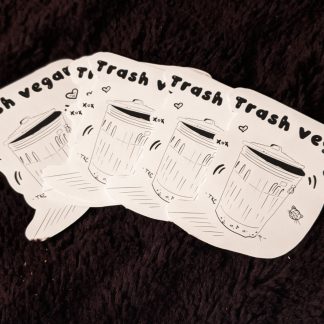 trash vegan sticker